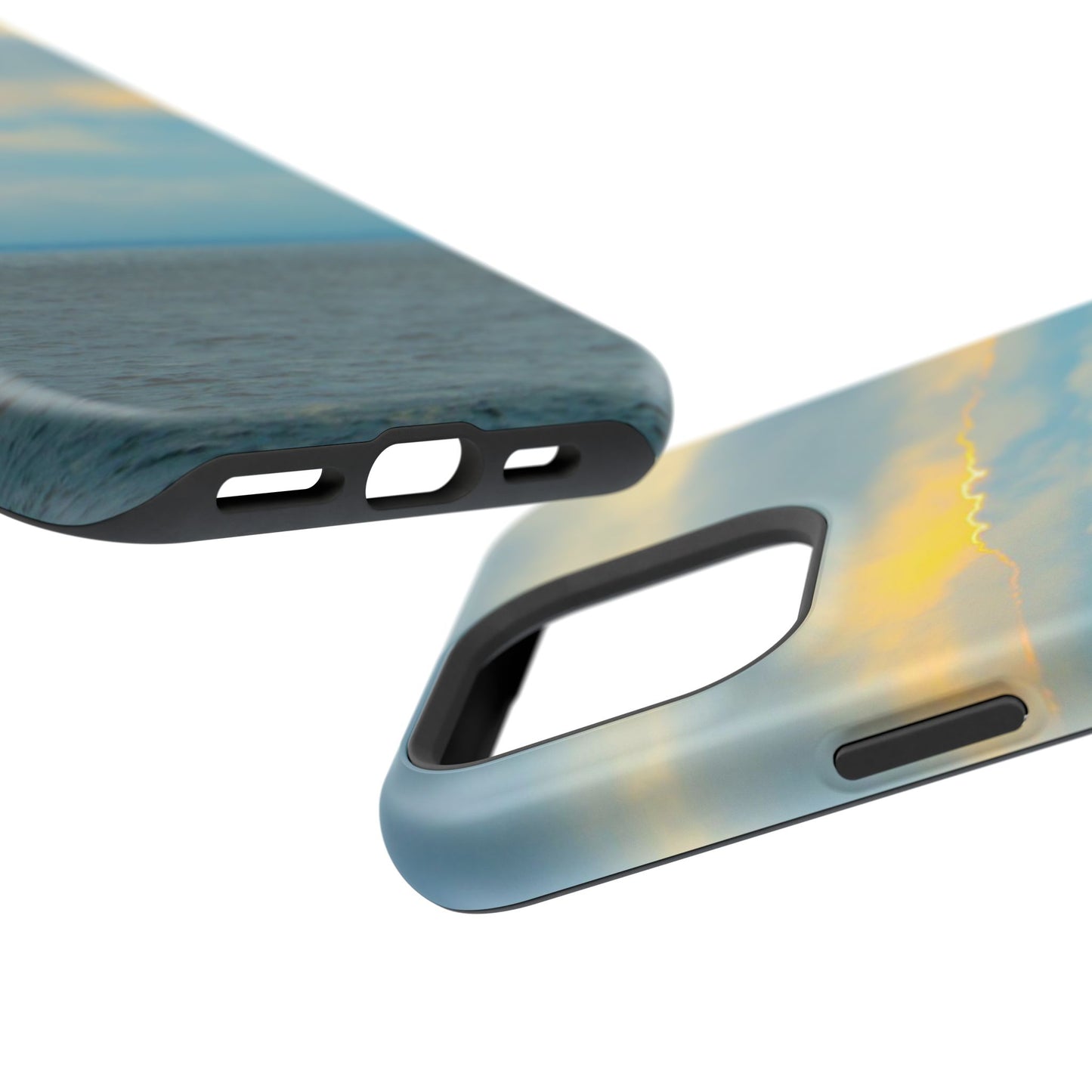 Baby Blues of Nantucket Sea Inspired MagSafe Tough Cases MagSafe Tough iPhone Cases|Durable and Flexible| Impact-resistant MagSafe|Electronic Accessories| Nantucket|Sunset