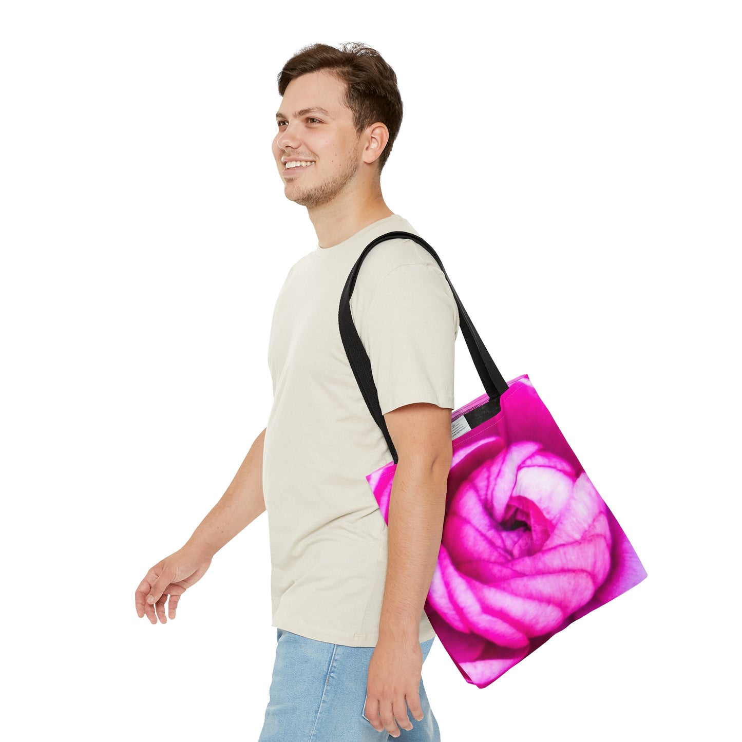 Blush Rose Tote Bag (AOP) Rose Tote Bag (AOP) | Blush Rose High-quality Shopping Tote Bag All Over Print Tote Bag Beach Tote