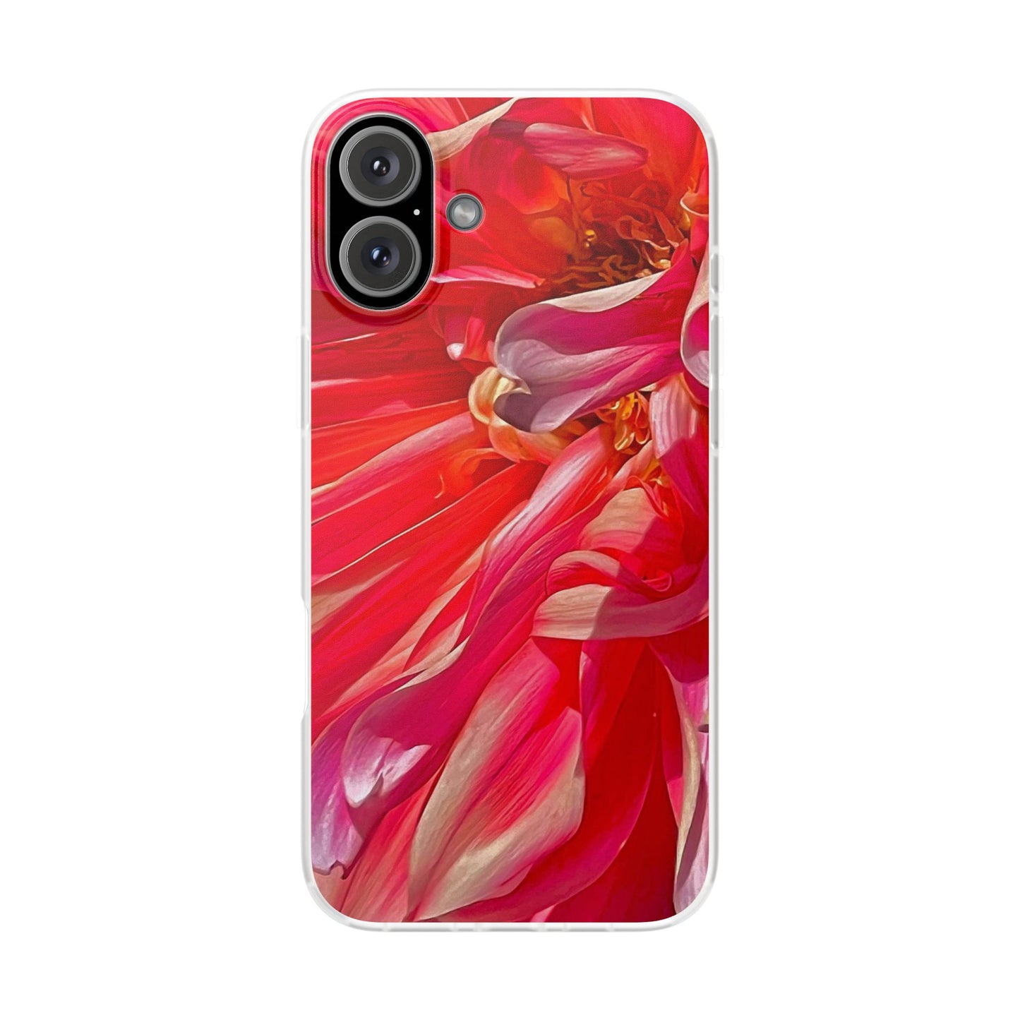 Ribbons of Color Flexi Floral iPhone Phone Case | Electronic Accessories| Orange-Red| Slim Fitting Case| Martha's Vineyard| Trendy