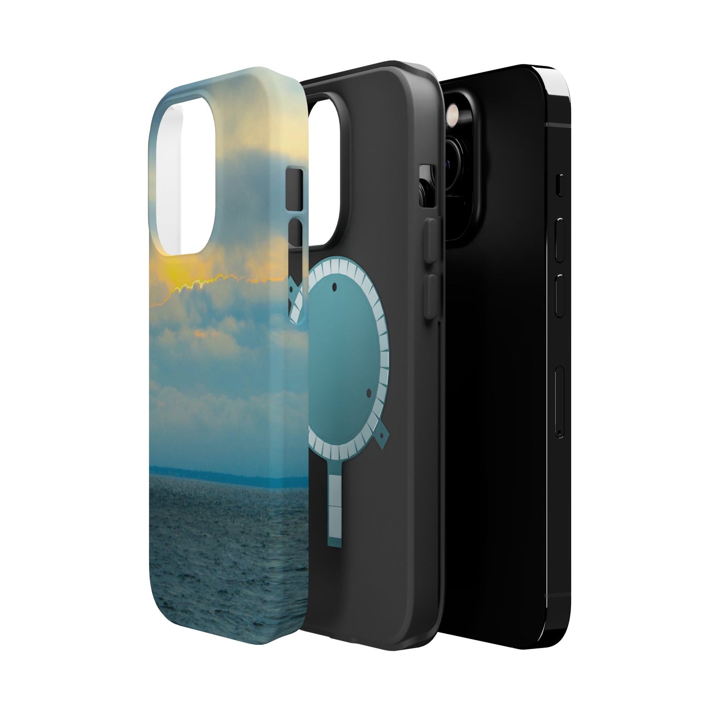Baby Blues of Nantucket Sea Inspired MagSafe Tough Cases MagSafe Tough iPhone Cases|Durable and Flexible| Impact-resistant MagSafe|Electronic Accessories| Nantucket|Sunset