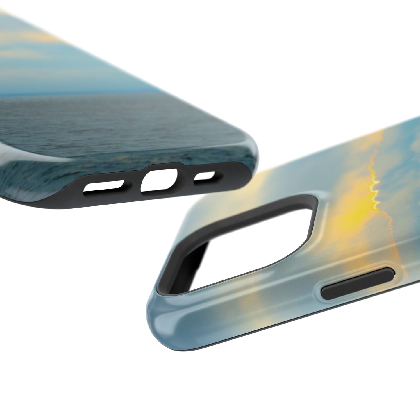 Baby Blues of Nantucket Sea Inspired MagSafe Tough Cases MagSafe Tough iPhone Cases|Durable and Flexible| Impact-resistant MagSafe|Electronic Accessories| Nantucket|Sunset