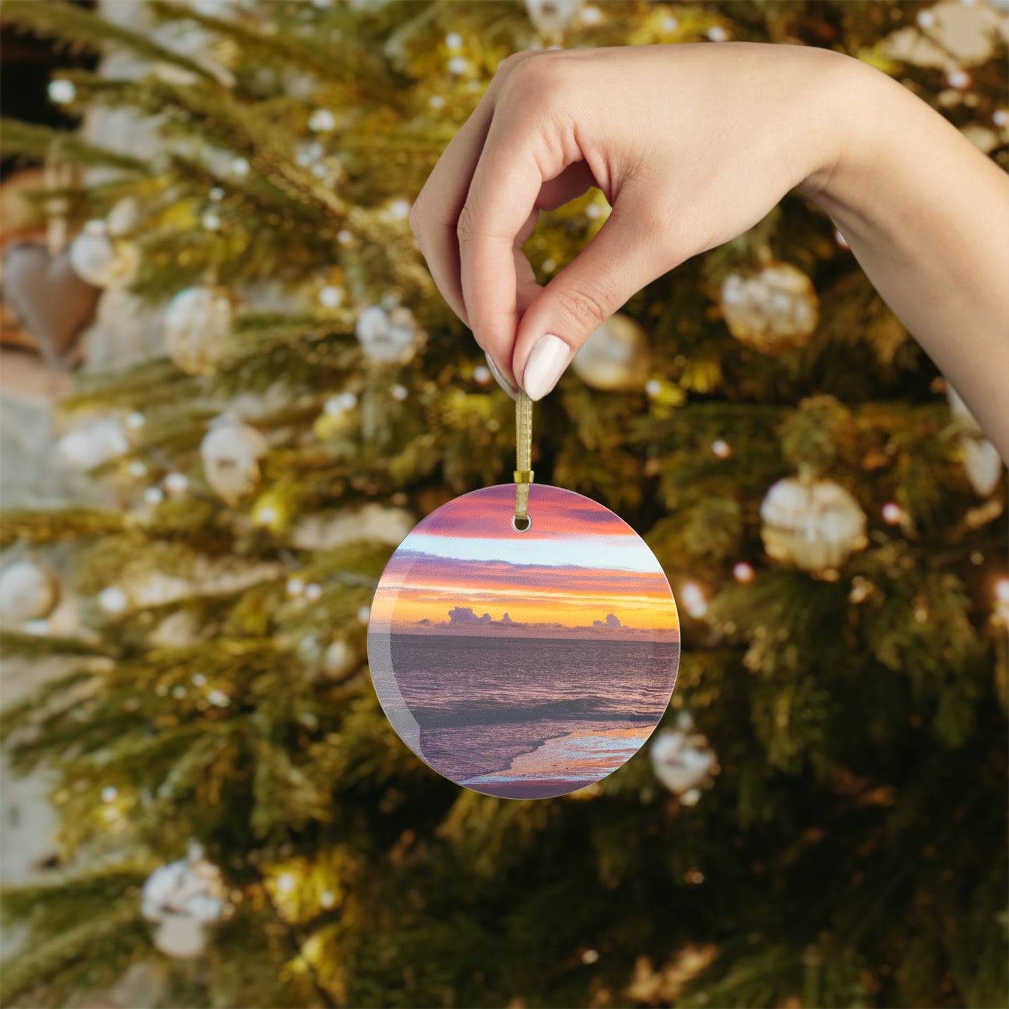 Suddenly Glass Ornaments Unique Glass Ornaments Artistic Holiday Decorations Gold Ribbon Ornament Hangers