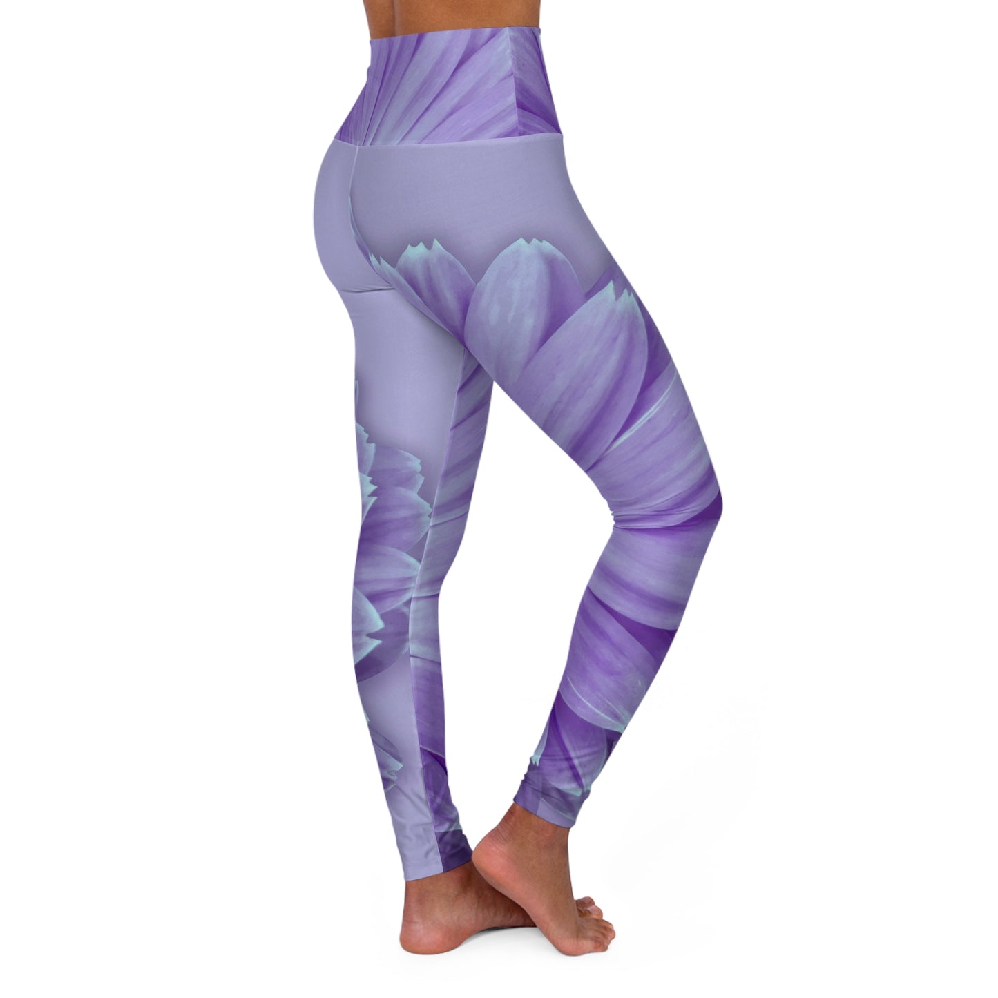 Lilac Gerber Daisy Yoga Leggings