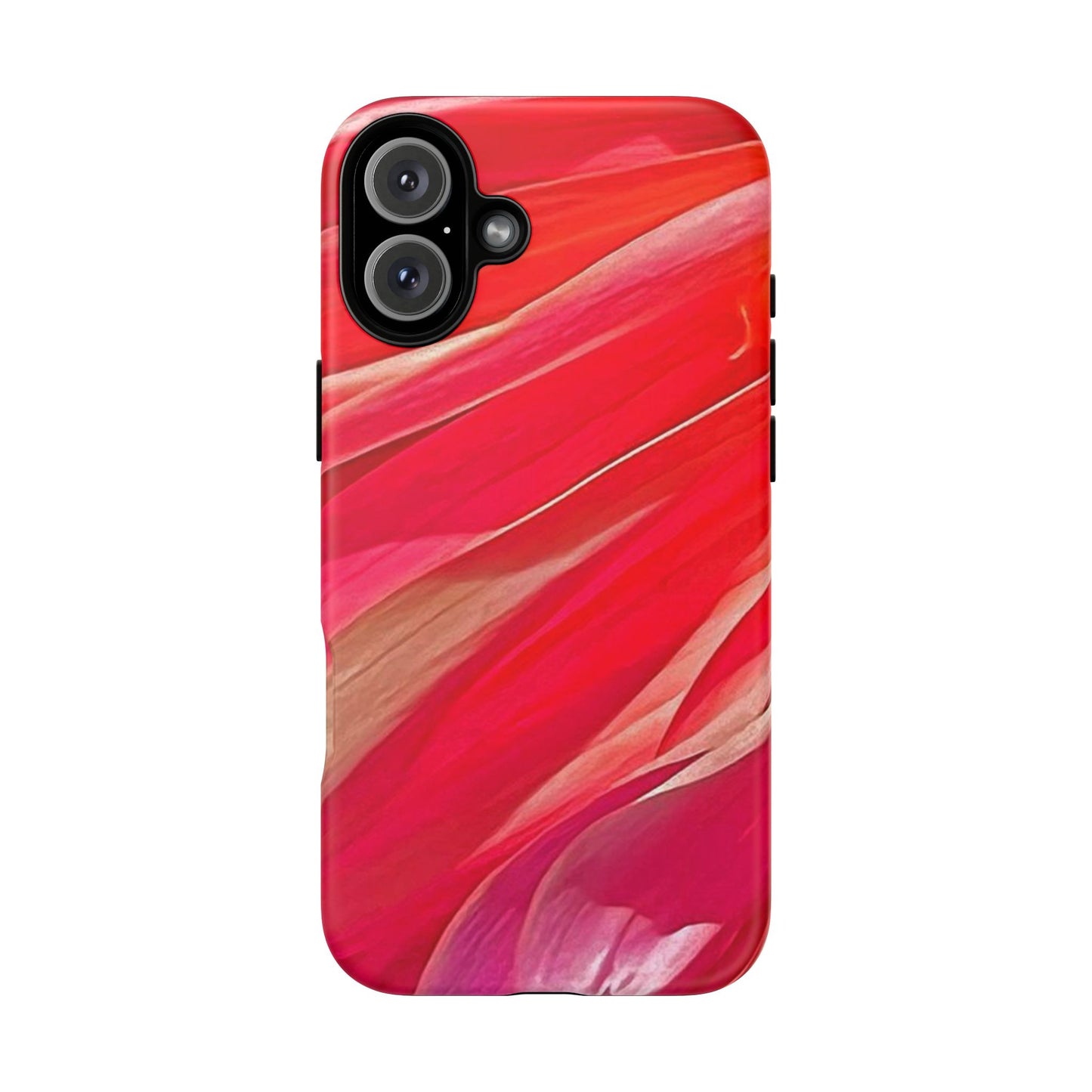 Ribbons of Color Floral Red Abstract Art Tough Phone Case for Apple iPhone, Samsung Galaxy, Google Pixel|Electronic Accessories|Great For Fall|Gifts|Nantucket