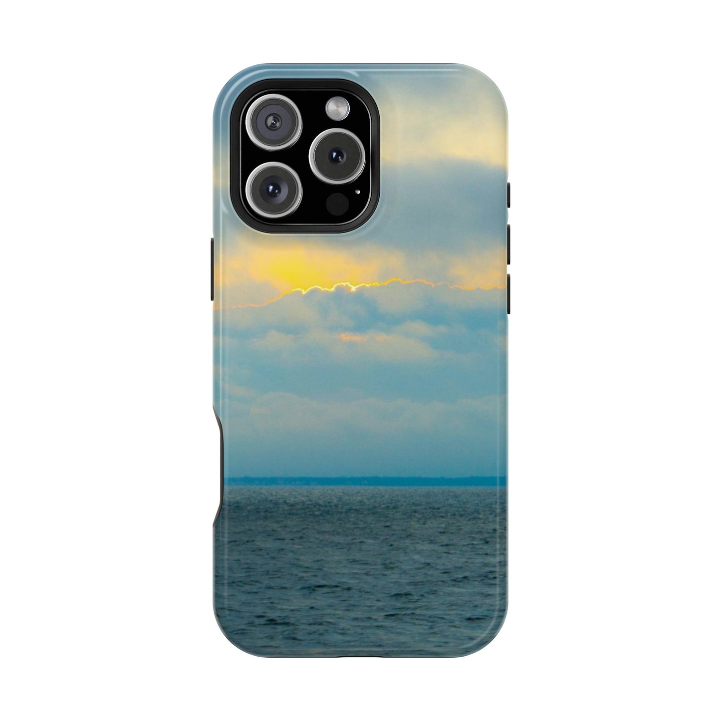 Baby Blues of Nantucket Sea Inspired MagSafe Tough Cases MagSafe Tough iPhone Cases|Durable and Flexible| Impact-resistant MagSafe|Electronic Accessories| Nantucket|Sunset