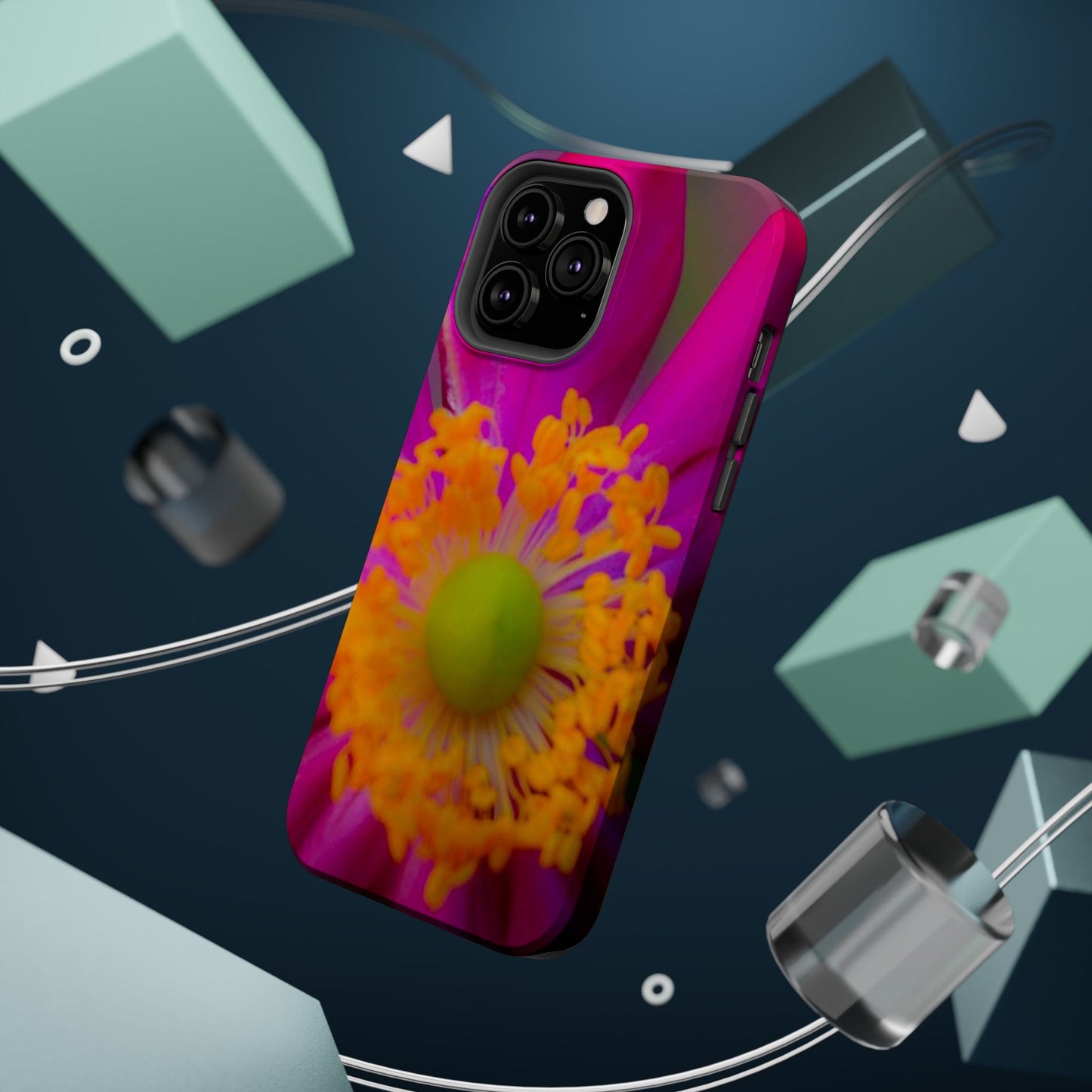 MagSafe Tough Cases Flower Pop Pink Floral Durable and Flexible Impact-resistant iPhone MagSafe Case| Aesthetics and Function MagSafe Case|Gifts|Great for Fall|Electronic Accessories|Martha's Vineyard