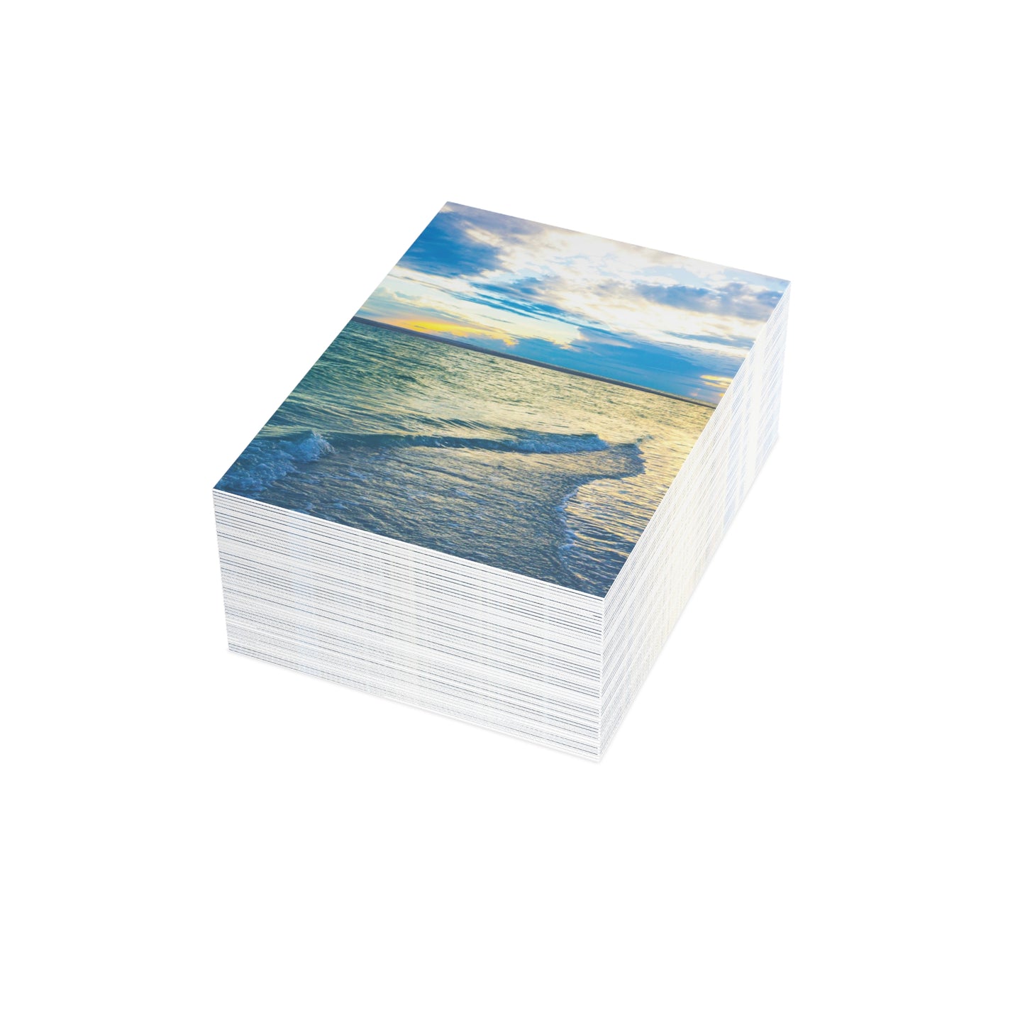 Blue Sea Glass Greeting Card Bundles (envelopes included) Ocean-inspired Greeting Card Sizes Horizontal and Vertical Orientation