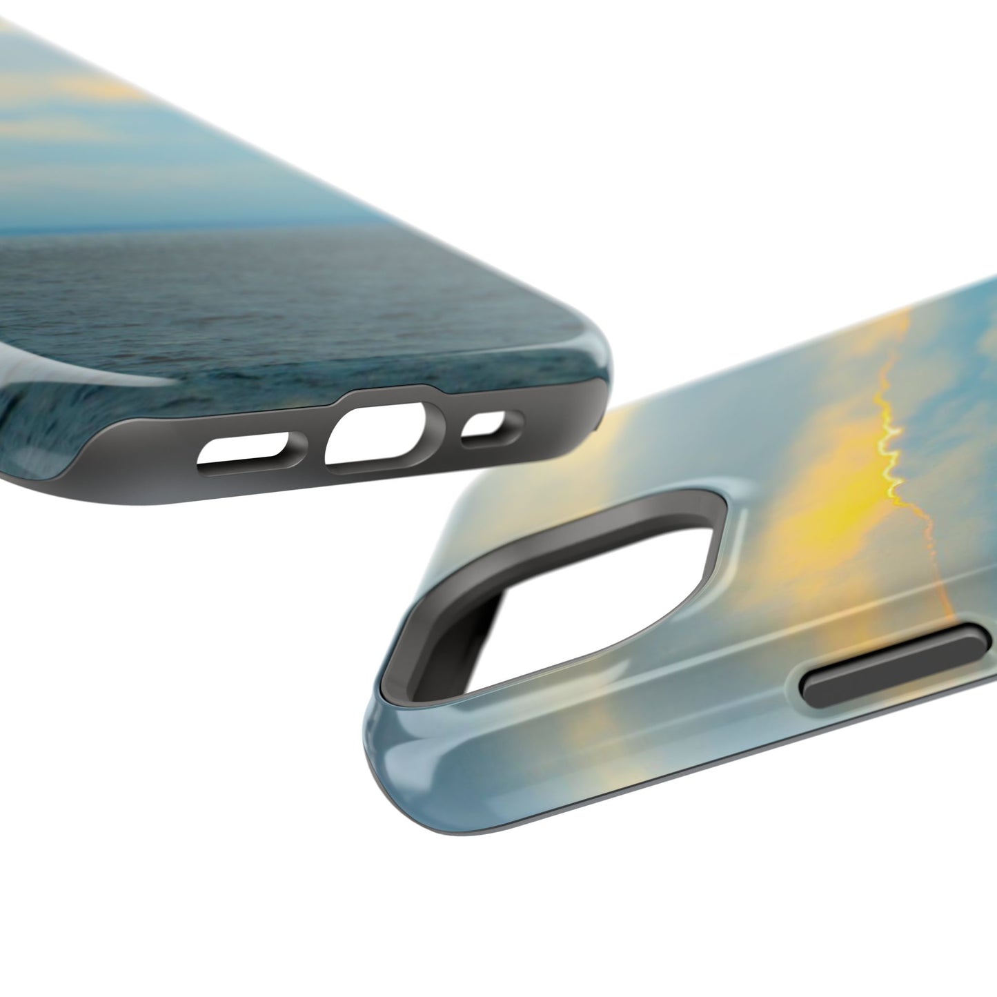Baby Blues of Nantucket Sea Inspired MagSafe Tough Cases MagSafe Tough iPhone Cases|Durable and Flexible| Impact-resistant MagSafe|Electronic Accessories| Nantucket|Sunset
