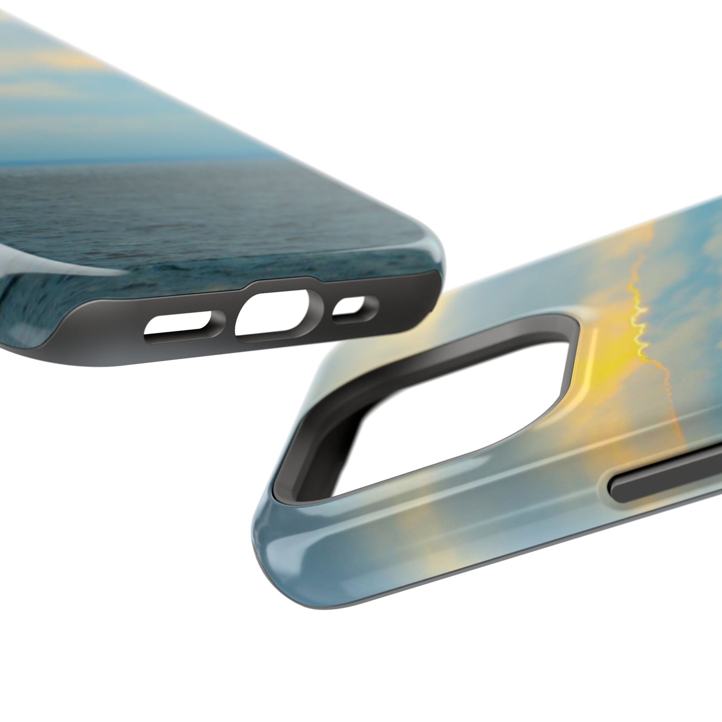 Baby Blues of Nantucket Sea Inspired MagSafe Tough Cases MagSafe Tough iPhone Cases|Durable and Flexible| Impact-resistant MagSafe|Electronic Accessories| Nantucket|Sunset
