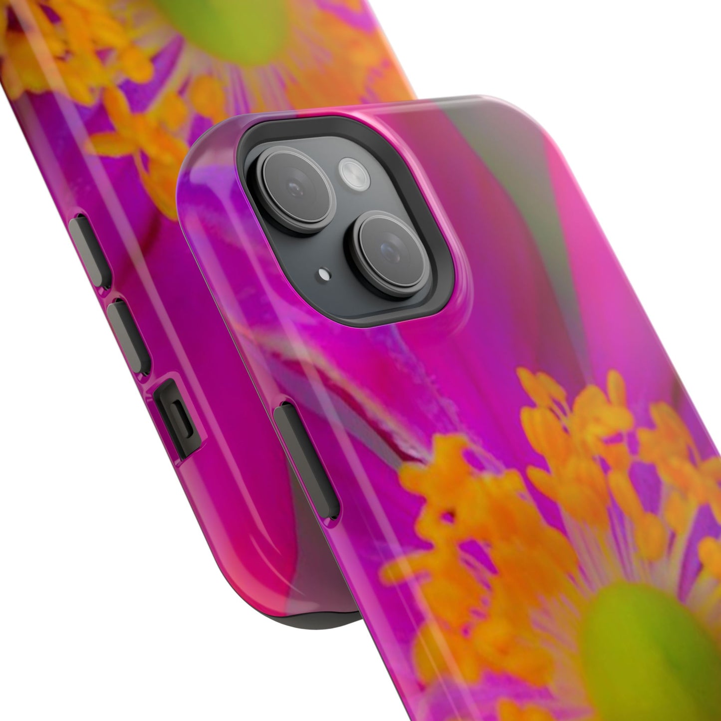 MagSafe Tough Cases Flower Pop Pink Floral Durable and Flexible Impact-resistant iPhone MagSafe Case| Aesthetics and Function MagSafe Case|Gifts|Great for Fall|Electronic Accessories|Martha's Vineyard