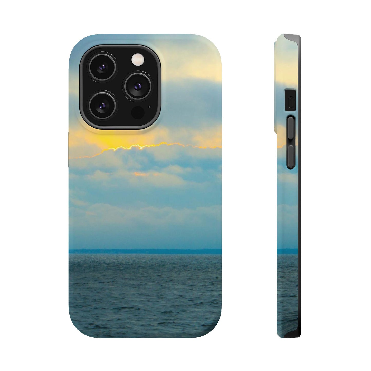 Baby Blues of Nantucket Sea Inspired MagSafe Tough Cases MagSafe Tough iPhone Cases|Durable and Flexible| Impact-resistant MagSafe|Electronic Accessories| Nantucket|Sunset
