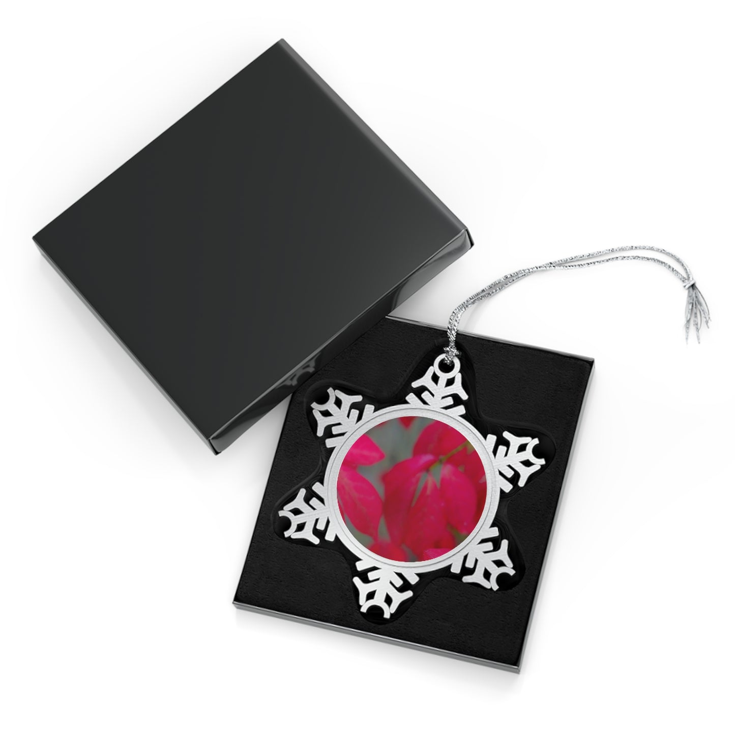 Beautifully Serene Pewter Snowflake Ornament Unique High-quality Pewter Ornaments with Picture