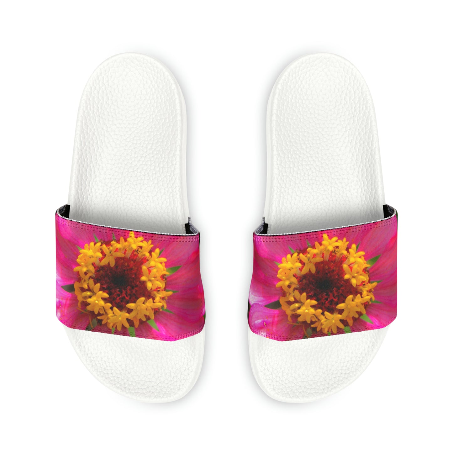 Perfect Perfection Women's PU Slide Sandals Slide-on Floral Sandals For Women Summer Floral Slide Shoes