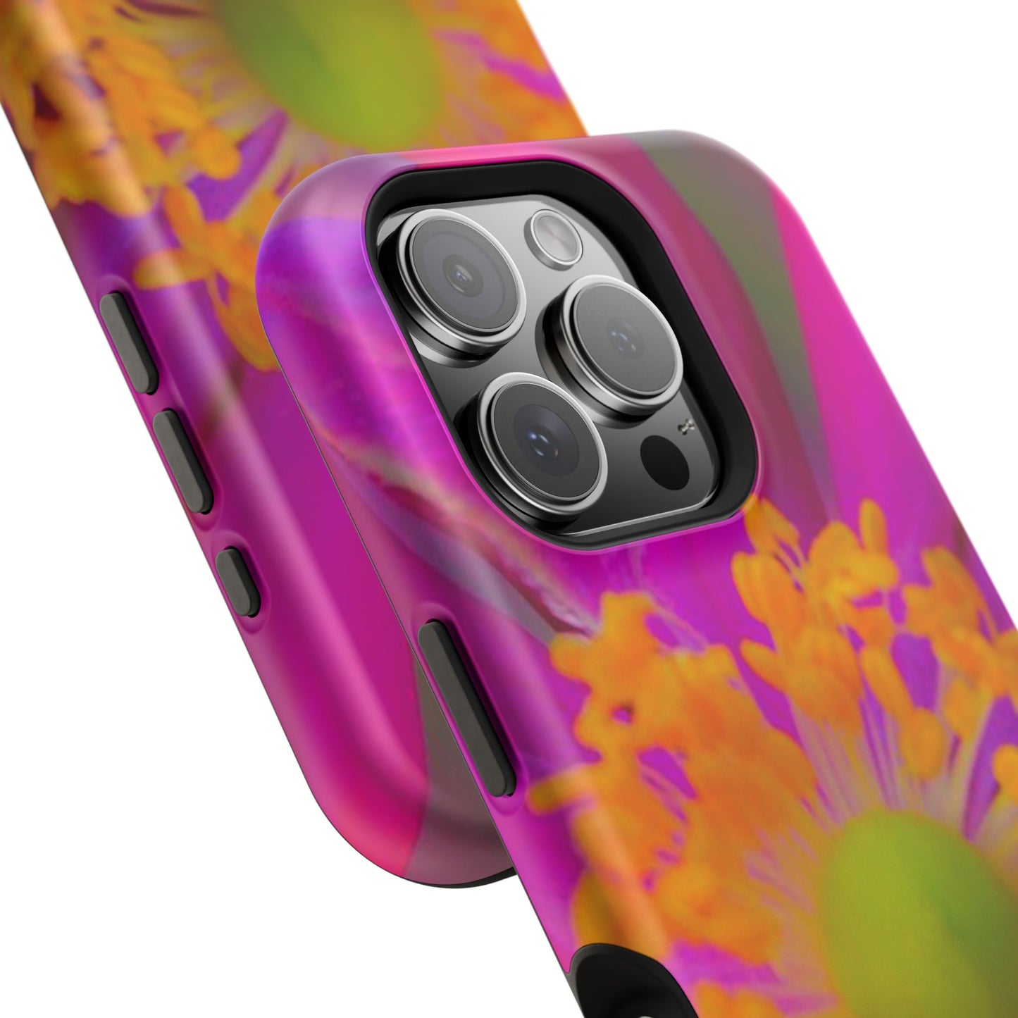 MagSafe Tough Cases Flower Pop Pink Floral Durable and Flexible Impact-resistant iPhone MagSafe Case| Aesthetics and Function MagSafe Case|Gifts|Great for Fall|Electronic Accessories|Martha's Vineyard