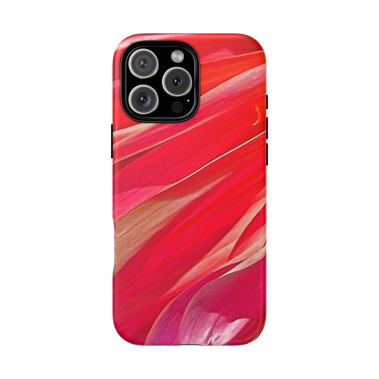 Ribbons of Color Floral Red Abstract Art Tough Phone Case for Apple iPhone, Samsung Galaxy, Google Pixel|Electronic Accessories|Great For Fall|Gifts|Nantucket
