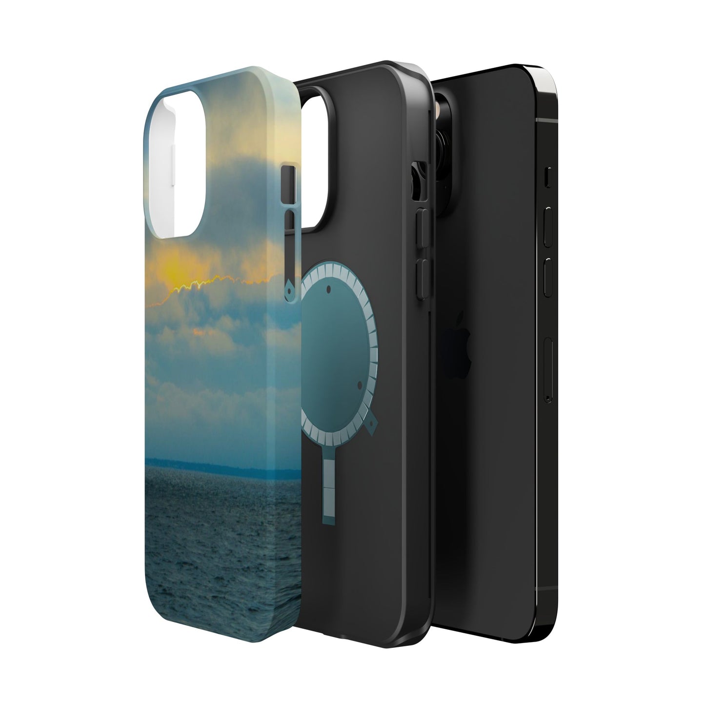 Baby Blues of Nantucket Sea Inspired MagSafe Tough Cases MagSafe Tough iPhone Cases|Durable and Flexible| Impact-resistant MagSafe|Electronic Accessories| Nantucket|Sunset