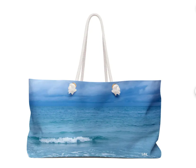 Blue Wave Weekender Bag: Ocean Beach Travel Tote
