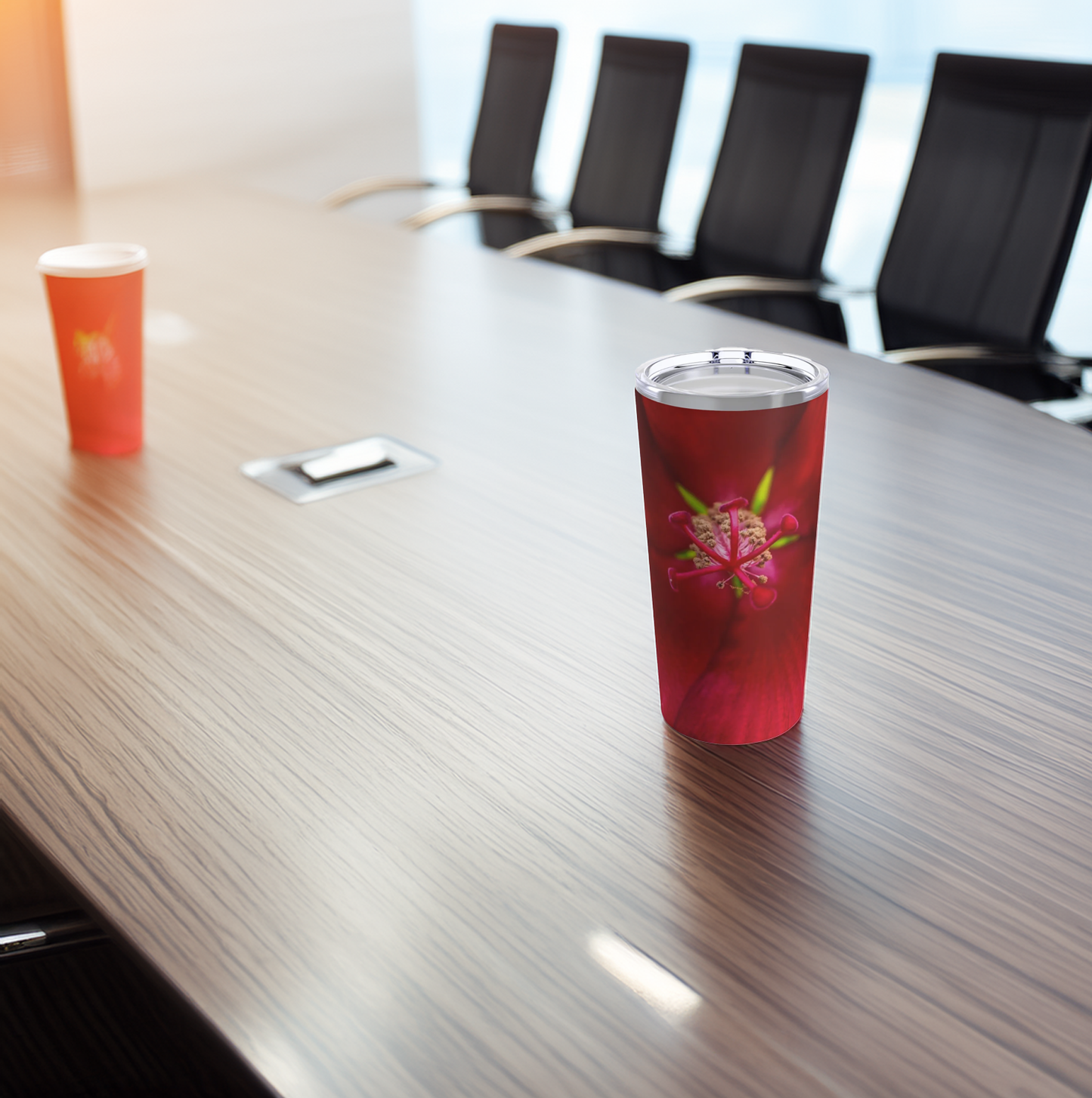 A Christmas Orchid Tumbler 20oz Custom Tumbler 20oz Stainless Steel Travel Tumbler With Lid Vacuum-Insulatedumbler On-the-go Cup