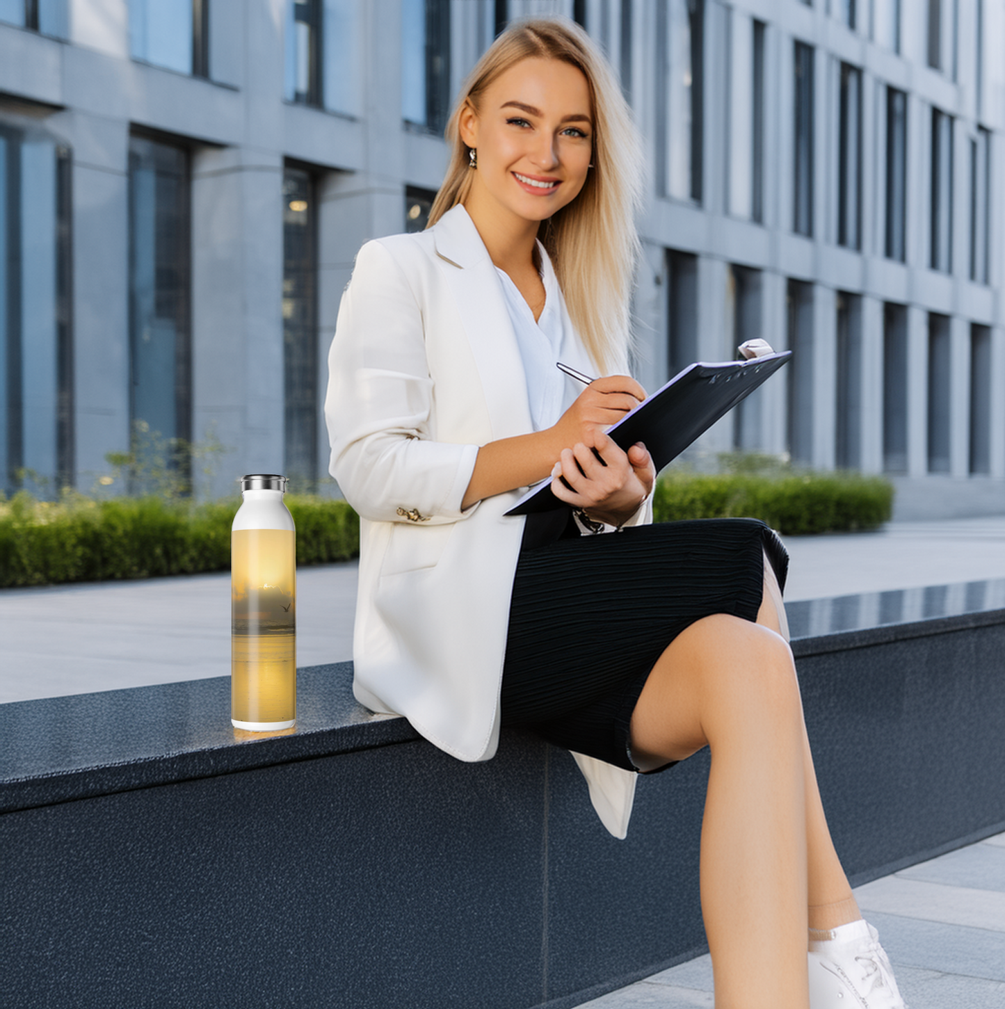 A Moment in Time Slim Water Bottle Slim Water Bottle Insulated 20oz Stainless Steel Bottle Best 20oz Water Bottle 20oz Vacuum Insulated
