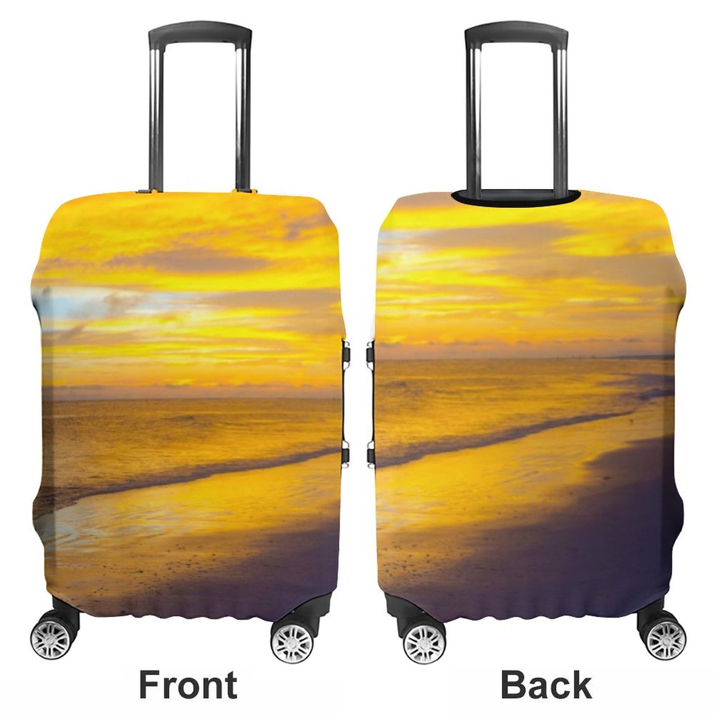 Sunset Sky Luggage Cover: Beach Travel Suitcase Protector
