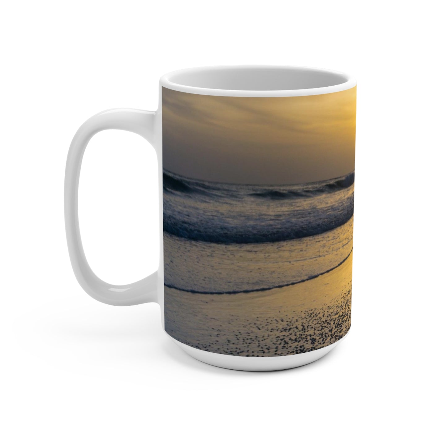 Anna Maria Island Splendor Mug 15oz Floral Mug 15oz  Large White Ceramic Coffee Mug  15oz Tea Lover's Cup Oversized Coffee Mug