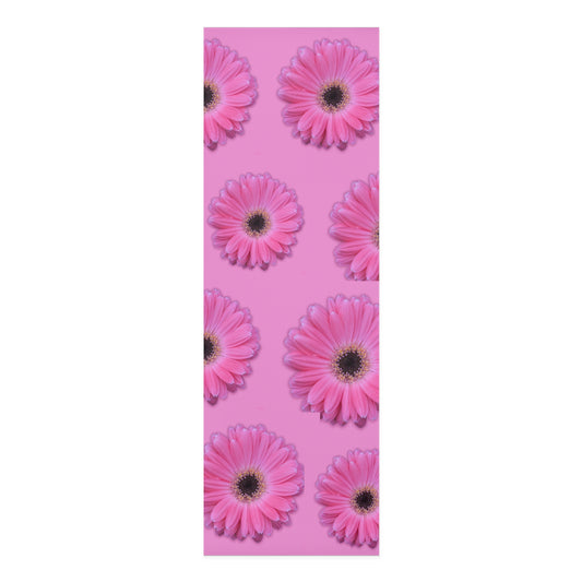 Pink Gerber Daisy Yoga Mat, Floral Exercise Mat, Foam Mat for Yoga Practice, Workout Mat, Pilates Mat, Fitness Mat