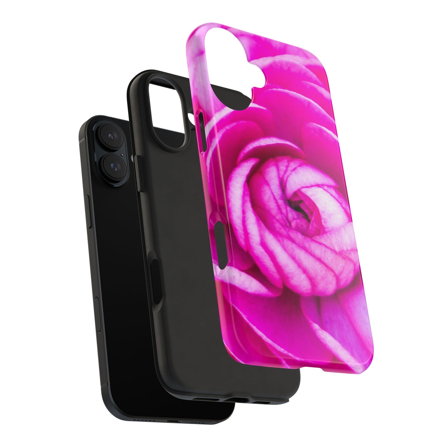 Pink Rose Tough iPhone|Samsung Phone Cases| Floral Case| Polycarbonate and Rubber Phone Case|  Custom Style Phone Case with Impact Resistance| Electronic Accessories
