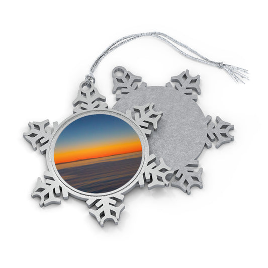 Catalina Island Pewter Snowflake Ornament Unique High-quality Pewter Ornaments with Picture