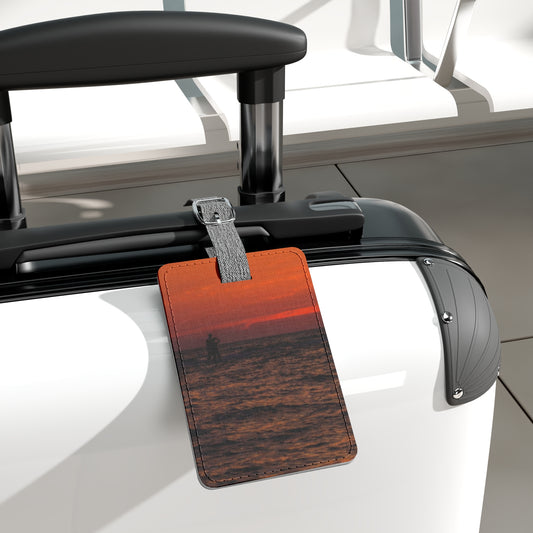 Fire Saffiano Personalized Luggage Tags |Business Card Insert |Tavel Tags with Contact Information | Great For Fall|Travel Accessories|Lido Beach