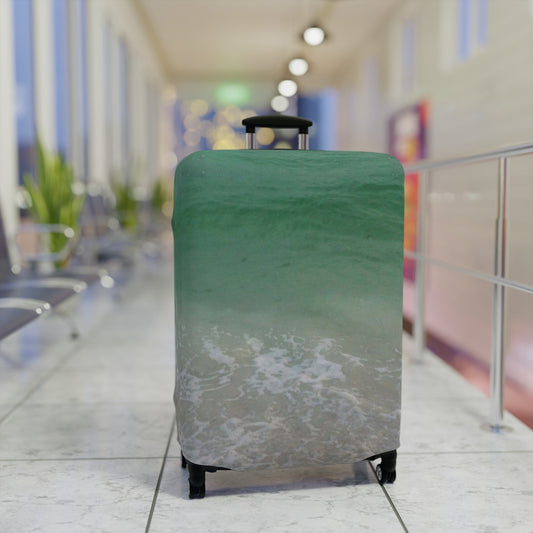 Emerald Bay Beach Luggage Cover |  Luggage Cover Elastic-spandex Luggage Protector | Travel in Style | Travel Accessory| Longboat Key|