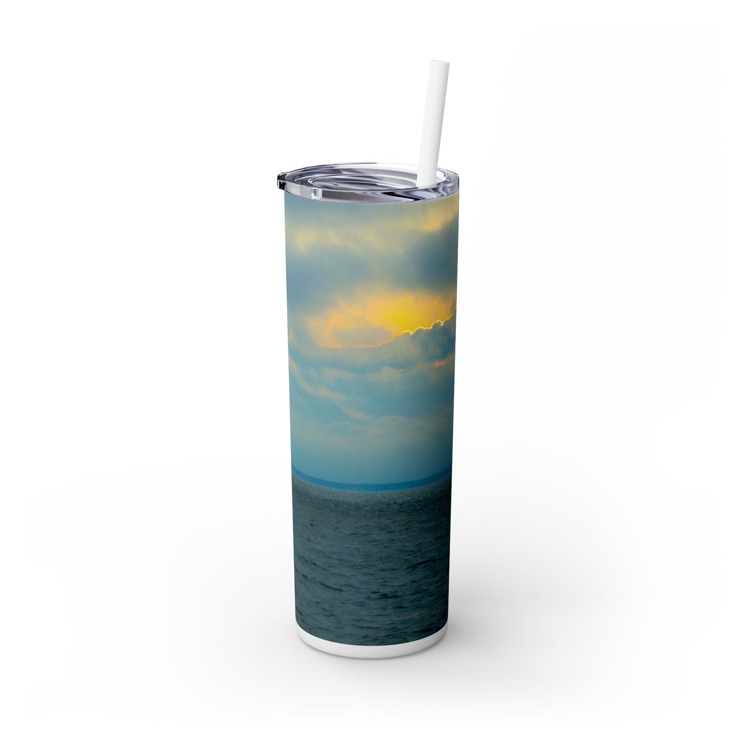 Baby Blues of Nantucket Skinny Tumbler with Straw, 20oz  StainlessTumbler Hot Cold Beverage Unique CompanionTumbler BPA-free Drinkware