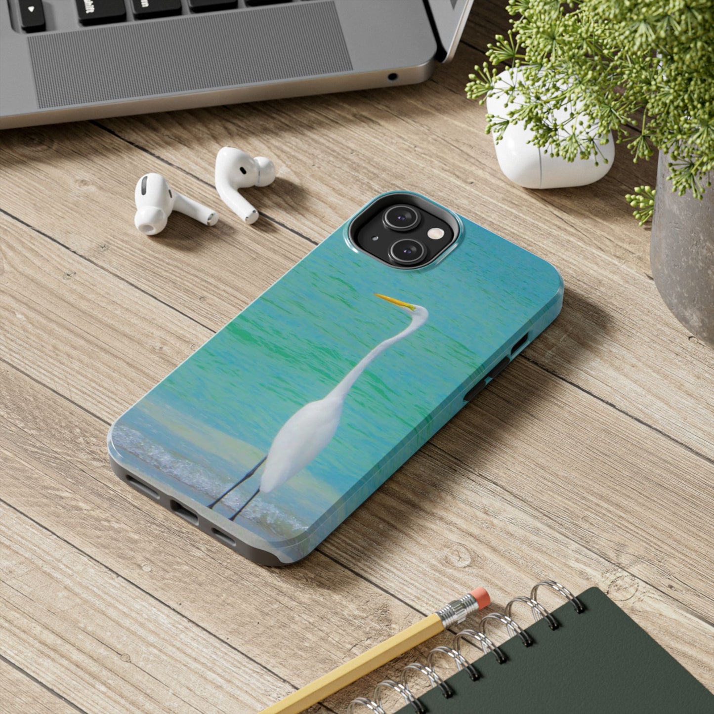 Snowbird Crane Tough Phone Cases| Case-Mate Snowbird Crane Tough|Great White Egret| Phone Cases | Case-Mate Polycarbonate and Rubber Phone Case|Nature|Electronic Accessories|Longboat Key