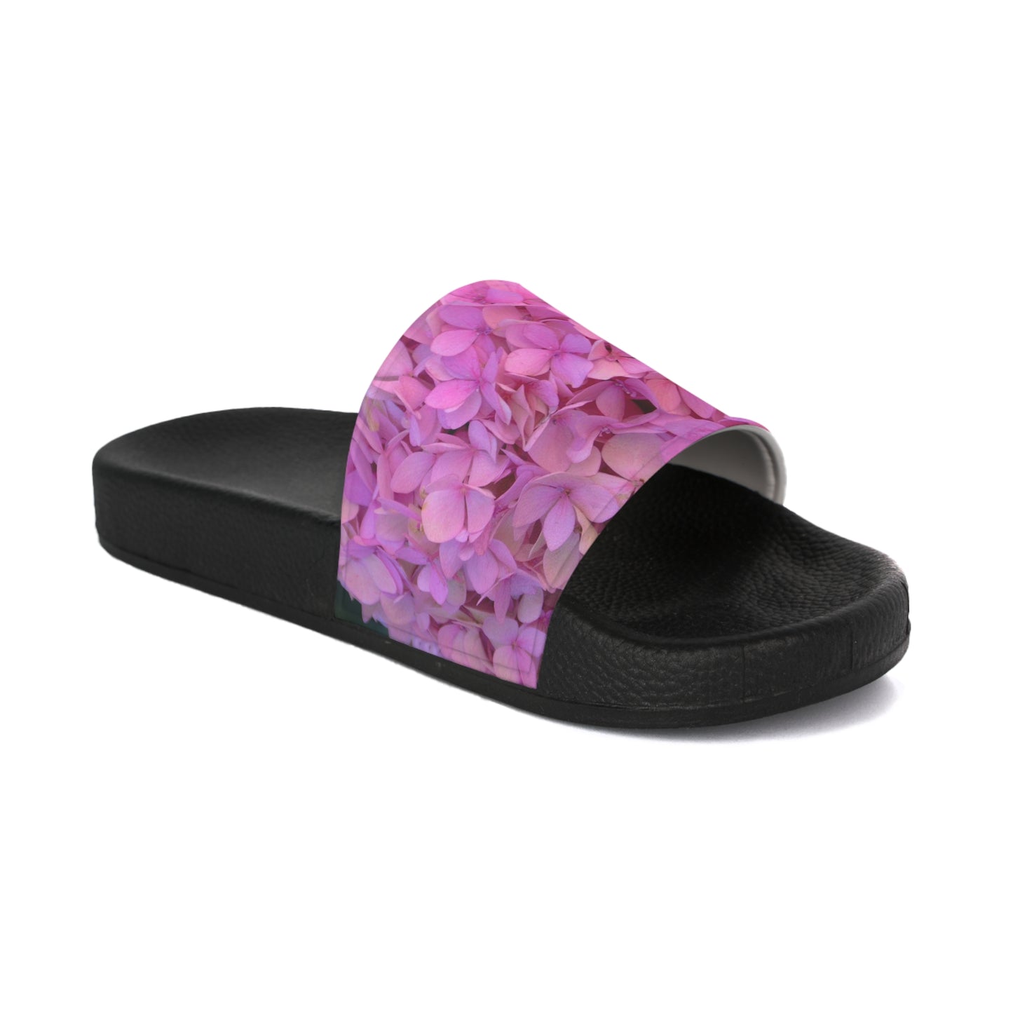 Pink Hydrangea Slide Sandals