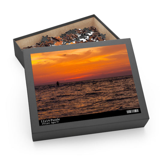 Sunset Ocean Puzzle Jigsaw Puzzle Gift-Ready