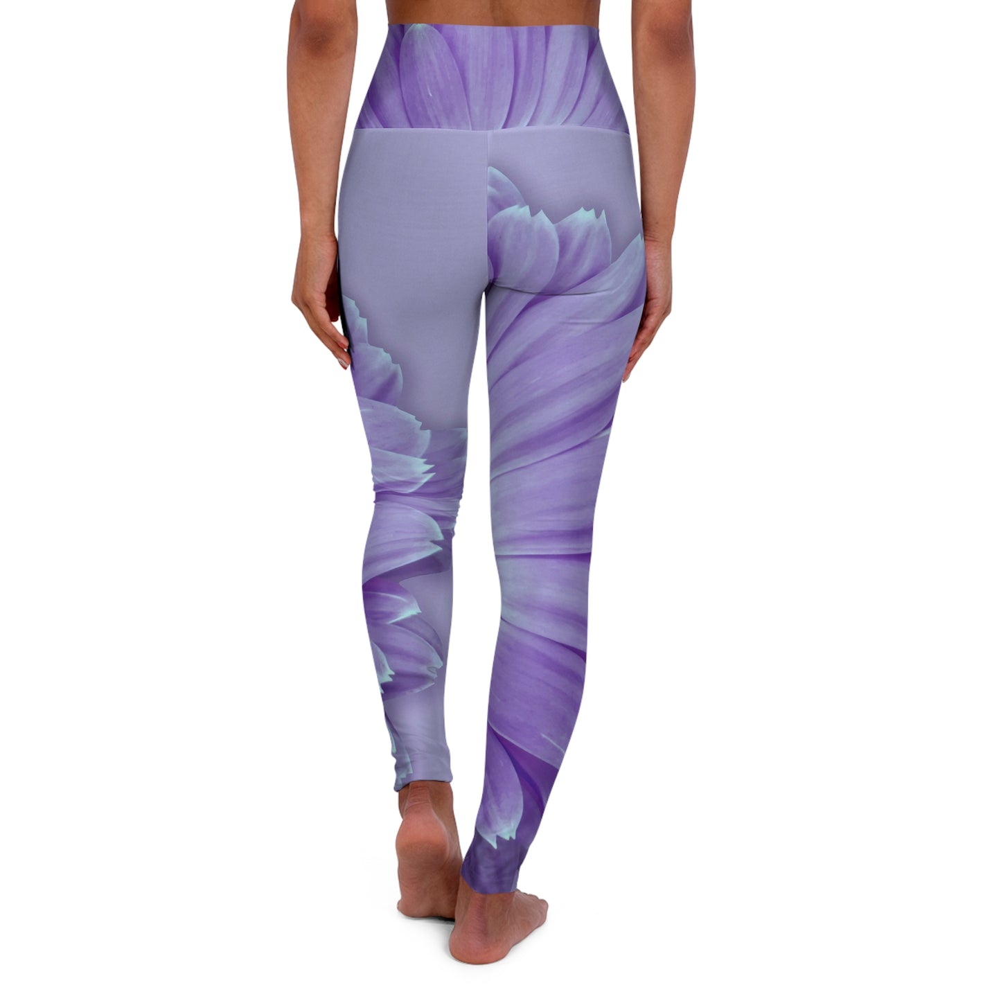 Lilac Gerber Daisy Yoga Leggings