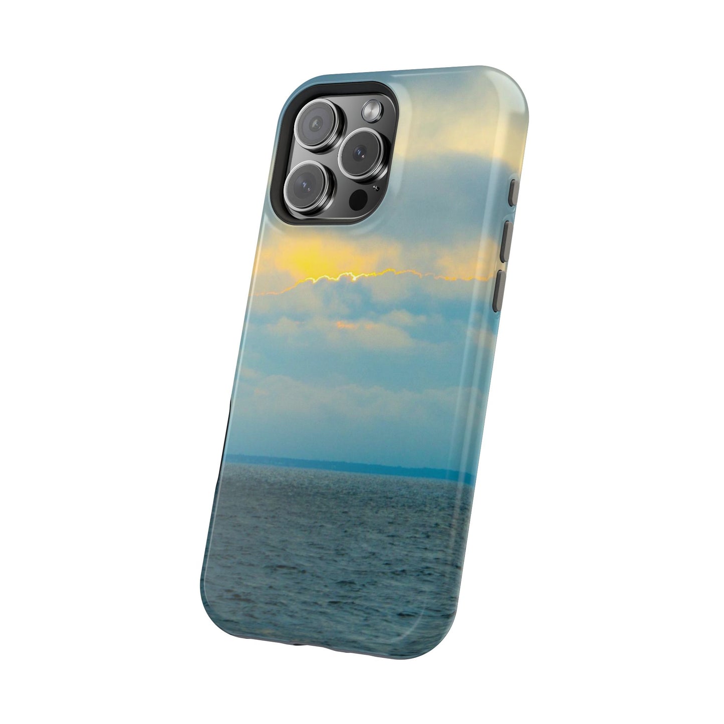 Baby Blues of Nantucket Sea Inspired MagSafe Tough Cases MagSafe Tough iPhone Cases|Durable and Flexible| Impact-resistant MagSafe|Electronic Accessories| Nantucket|Sunset