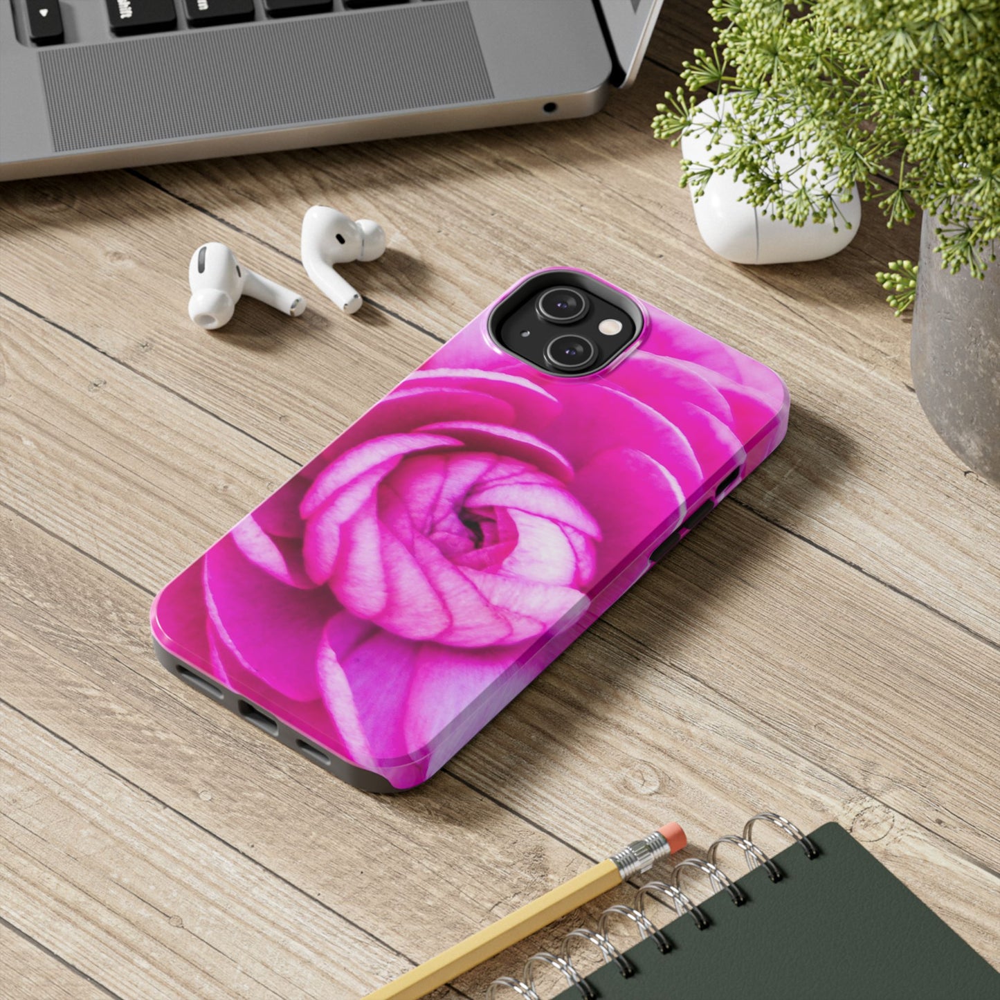 Pink Rose Tough iPhone|Samsung Phone Cases| Floral Case| Polycarbonate and Rubber Phone Case|  Custom Style Phone Case with Impact Resistance| Electronic Accessories