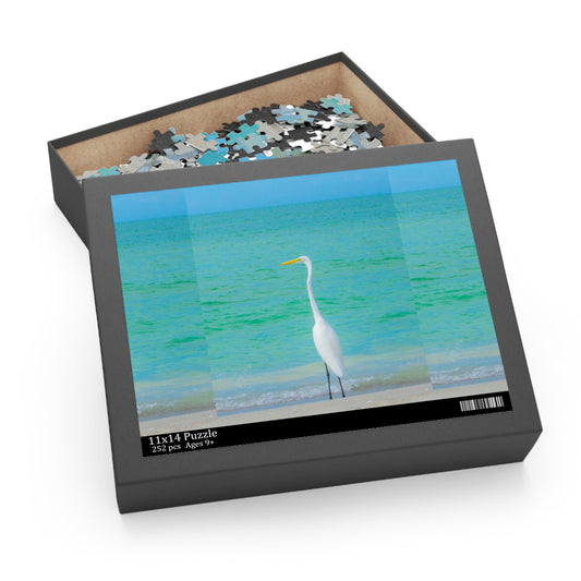 Snowbird Crane Puzzle (120, 252, 500-Piece) |  Jigsaw Puzzle | Puzzle with Vibrant Sublimated Print | Jigsaw Puzzle in Gift-ready Box | Glossy Finish Puzzle