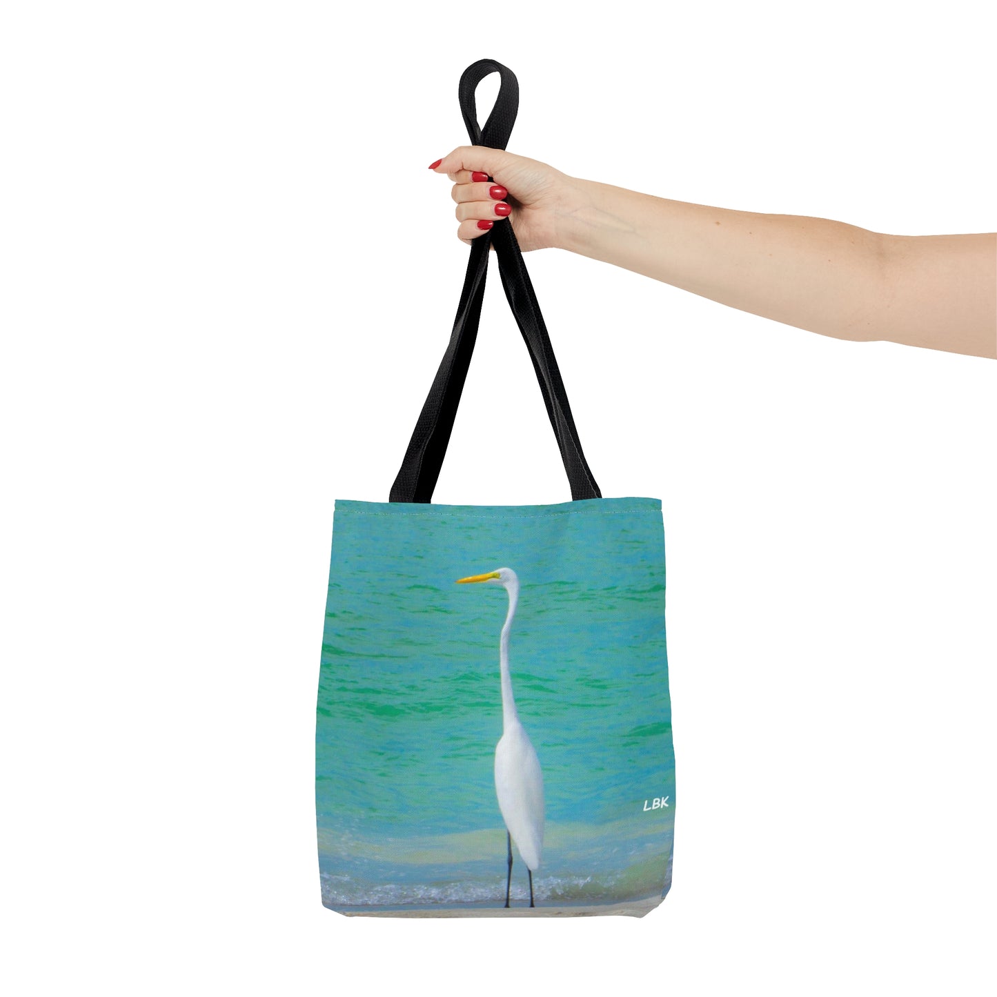 Snow Bird Crane AOP Tote Shopping Tote Bag Travel Tote Bag  High-quality Tote Bag  Durable Season-lasting Tote Bag