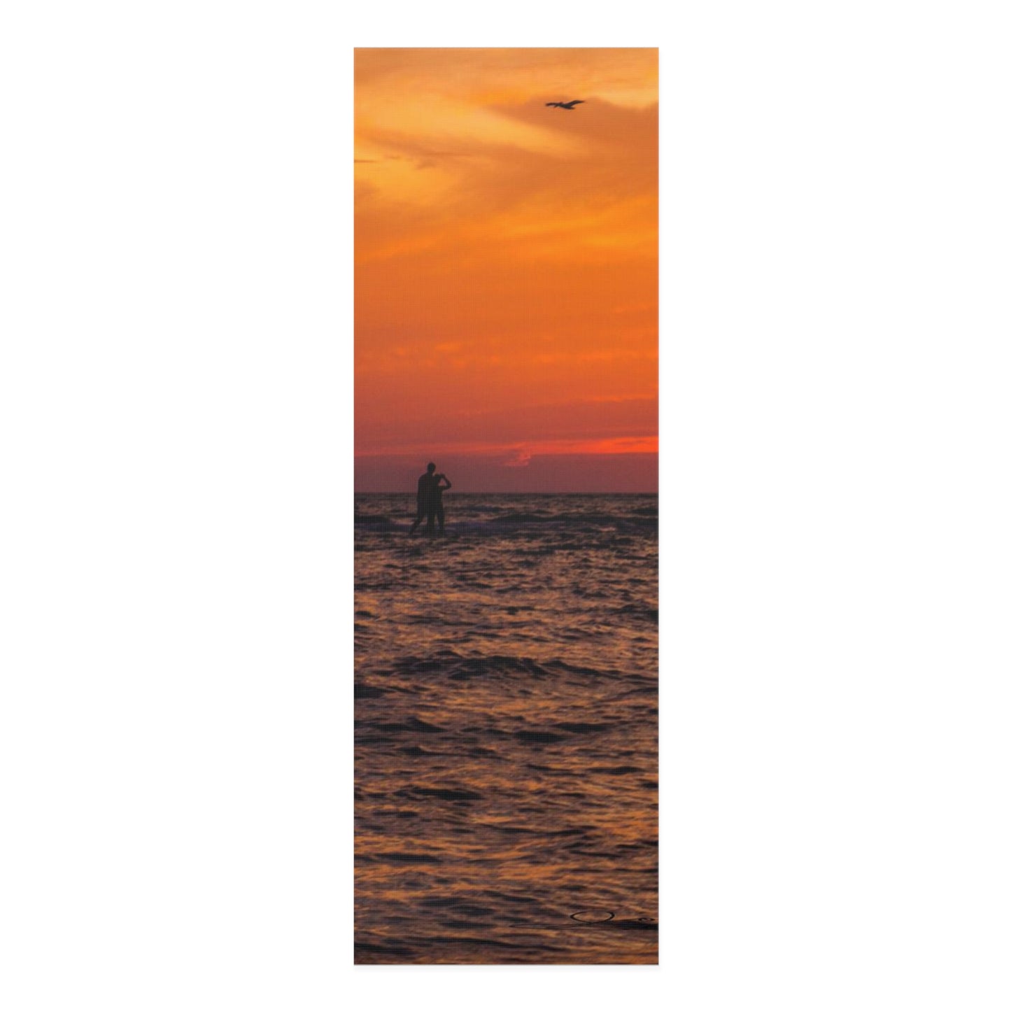 Fire Orange Sunset Foam Yoga Mat - Ocean Inspired, Exercise & Meditation Mat,, Non-Slip Workout Mat Yoga Mat, Gift for Yoga Lovers