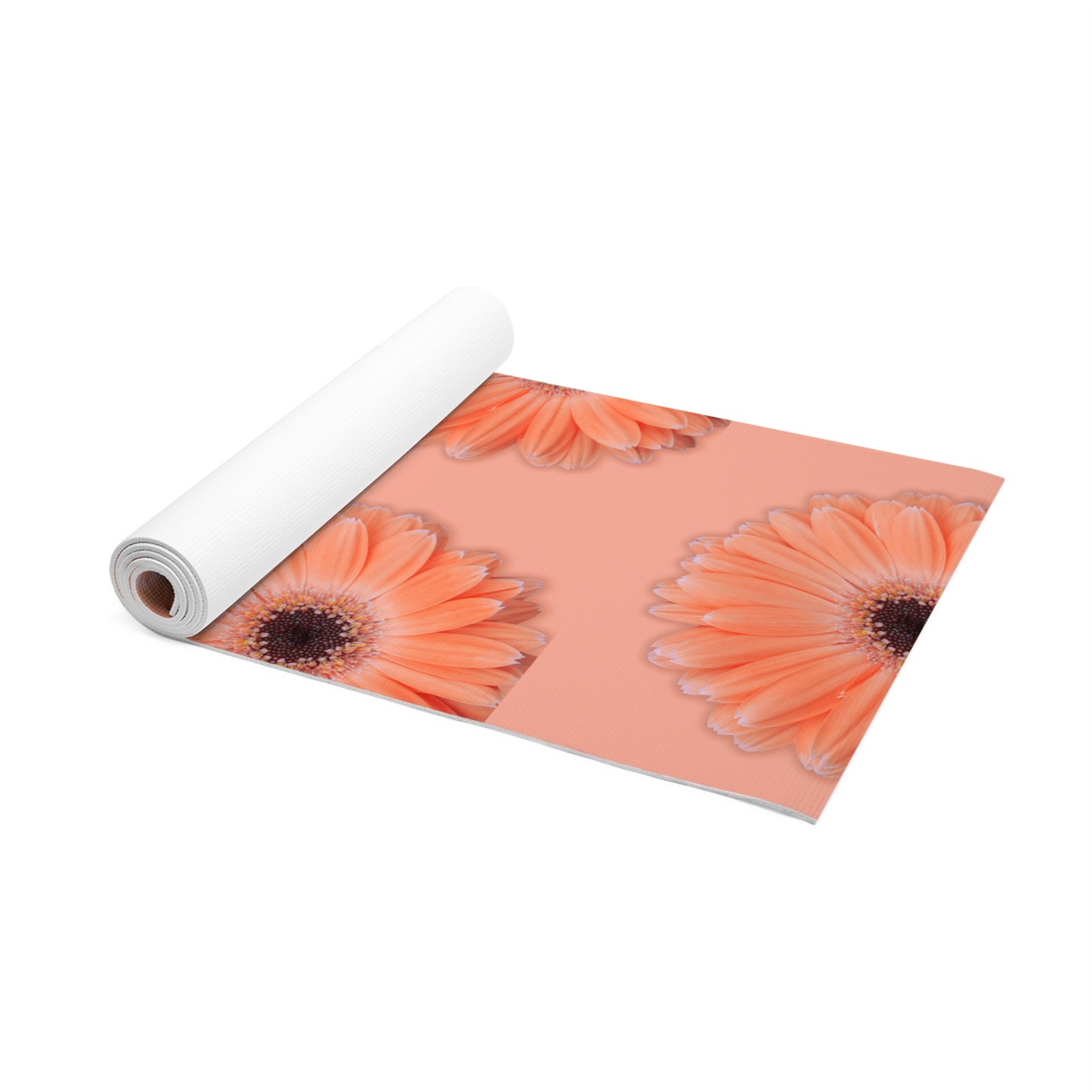 Marmalade Gerber Daisy Yoga Mat, Peace Floral Exercise Mat, Pilates Mat, Workout Equipment, Meditation Cushion, Gym Accessory