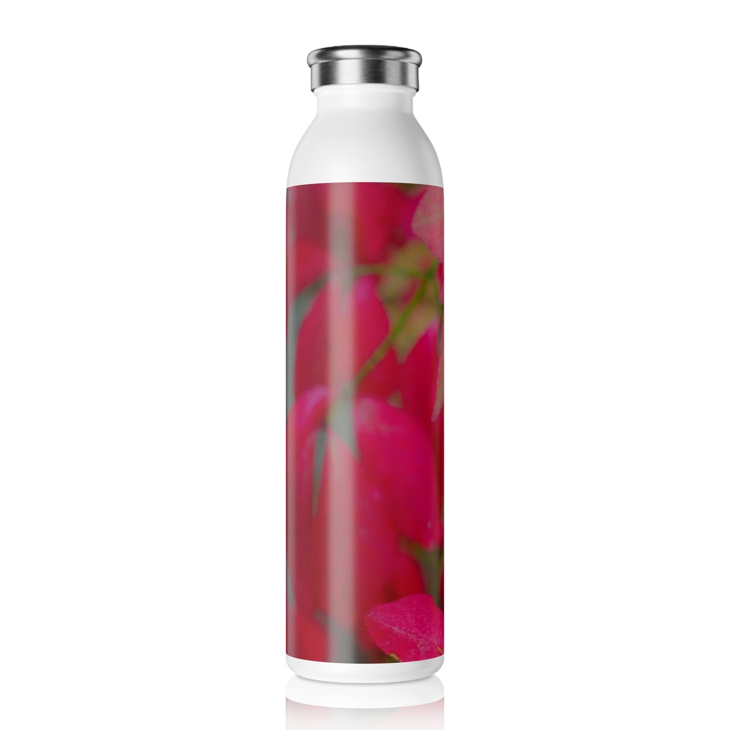 Beautifully Serene Slim Water Bottle 20oz double-wall Stainless Steel Bottle  Hot and Cold Beverage Thermos  Custom Design Drinkware