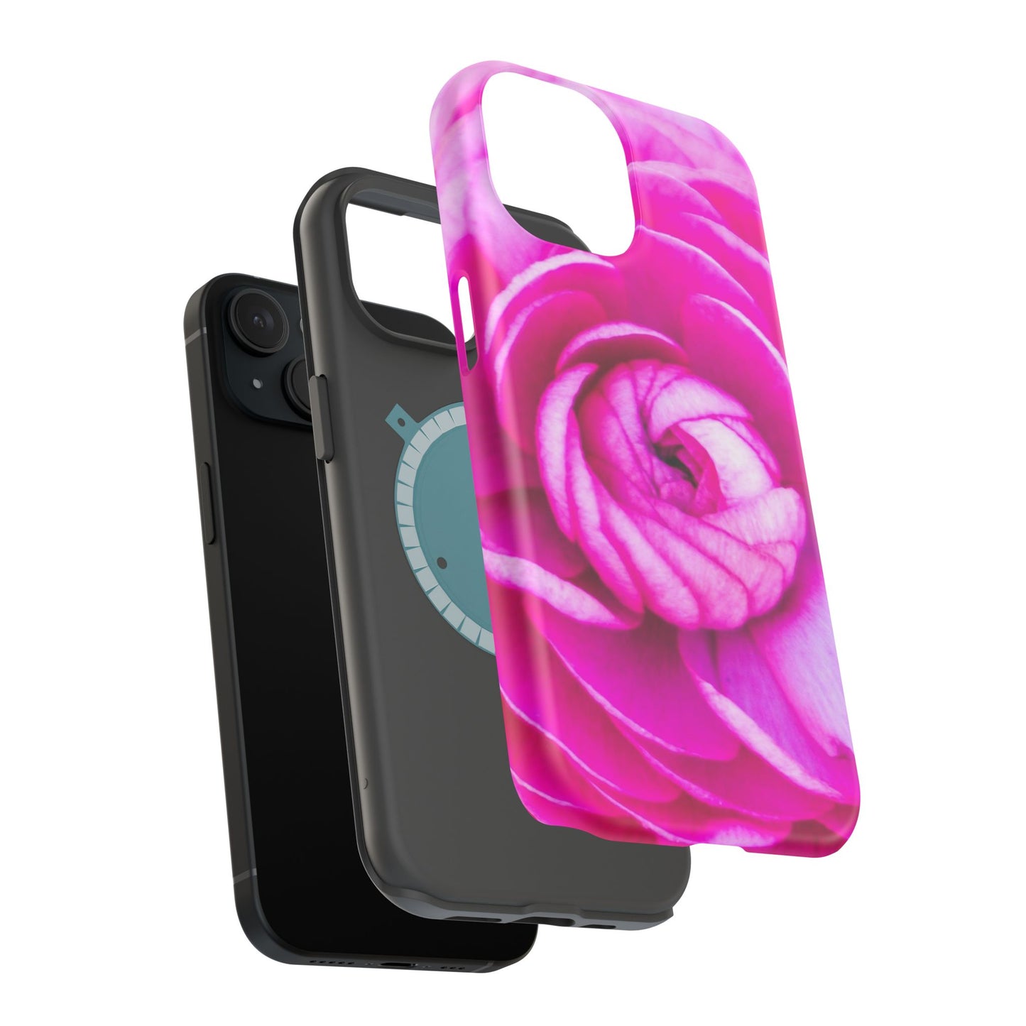 Blush Rose MagSafe Tough Phone Floral Pink Case| iPhone| Impact Resistant|Gifts|Electronic Accessories|MagSafe Charging Accessories|Martha's Vineyard|Great for Fall
