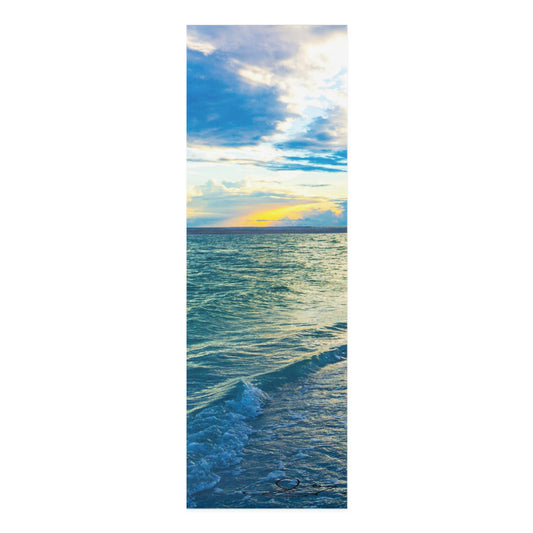Foam Yoga Mat | Blue Sea Glass| Sea Inspired Yoga Mat | Foam Yoga Mat | Custom Yoga Lightweight Cushioned Yoga Mat | Edge to Edge Design Yoga Mats | Thermoplastic Foam Foam Mats|Namaste