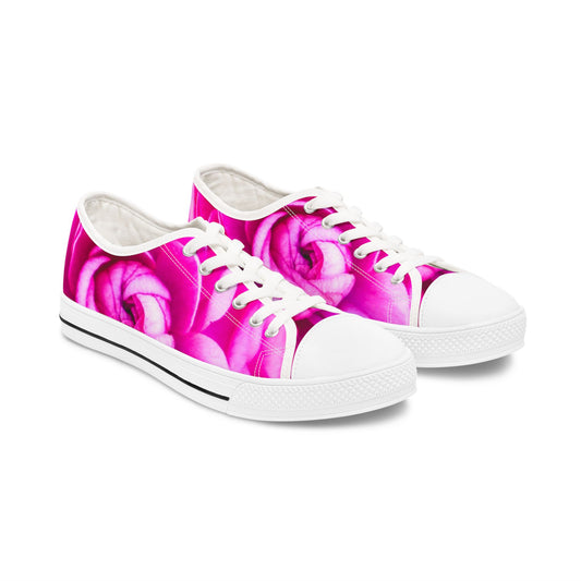Rose Floral Women's Low Top Sneakers (AOP)