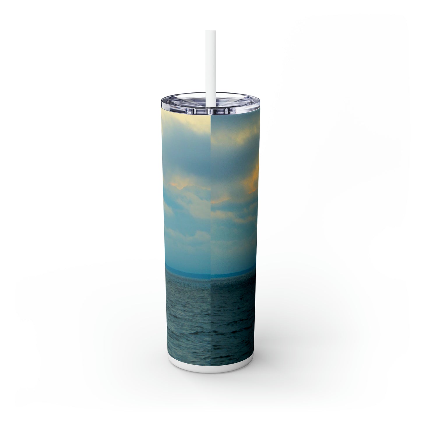 Baby Blues of Nantucket Skinny Tumbler with Straw, 20oz  StainlessTumbler Hot Cold Beverage Unique CompanionTumbler BPA-free Drinkware