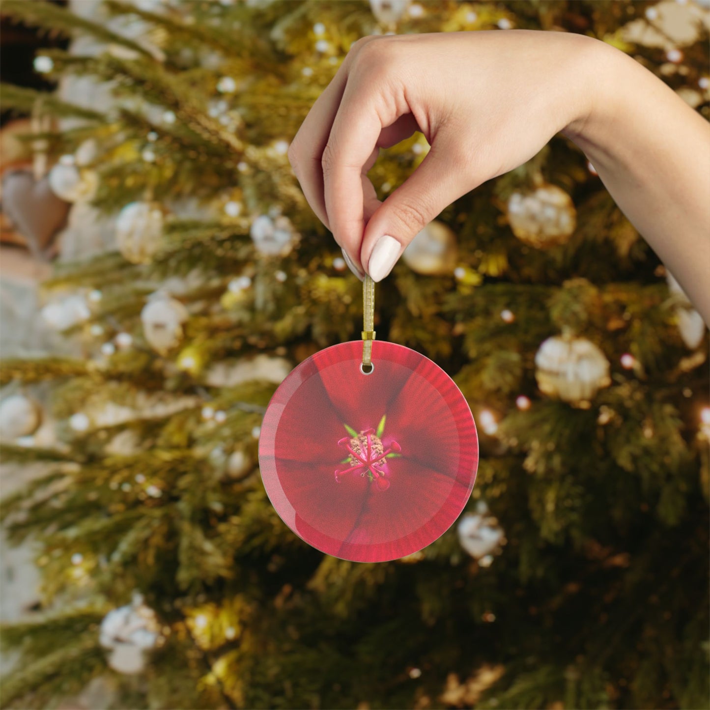 An Orchid For Christmas Glass Ornament| Floral Glass Christmas Tree Ornament | Keepsake Ornament| Martha's Vineyard| Gifts| Christmas Gift| Holiday Gift