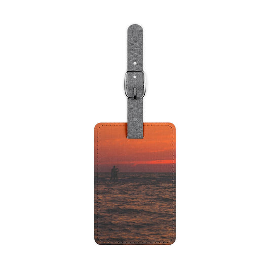 Fire Saffiano Personalized Luggage Tags |Business Card Insert |Tavel Tags with Contact Information | Great For Fall|Travel Accessories|Lido Beach