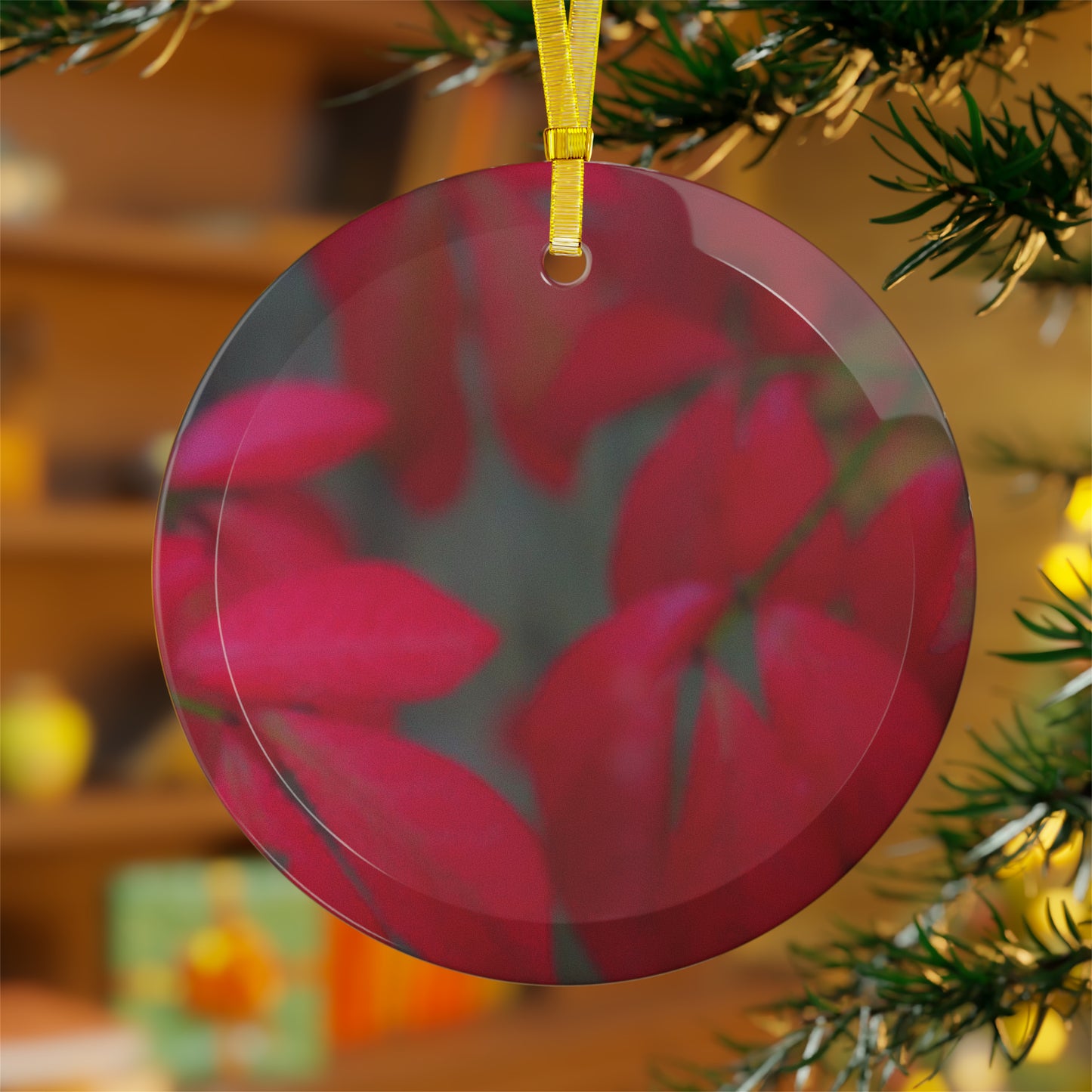 Beautifully Serene Glass Ornaments Unique Glass Ornaments Art  Artistic Holiday Decorations  Gold Ribbon Ornament Hangers