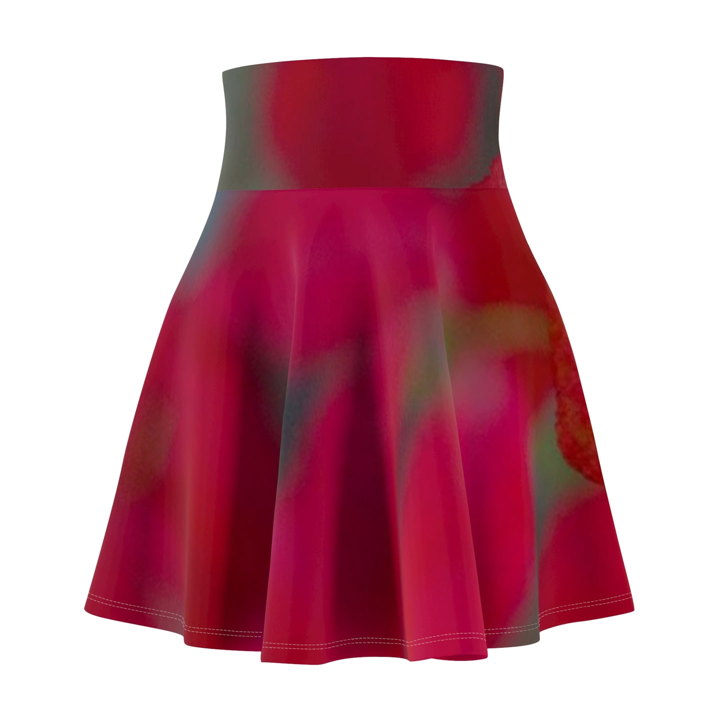 Red Floral Women's Skater Skirt (AOP) Pickleball Tennis Skirt